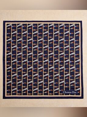 Rare Christian Dior Travel Cotton Scarf